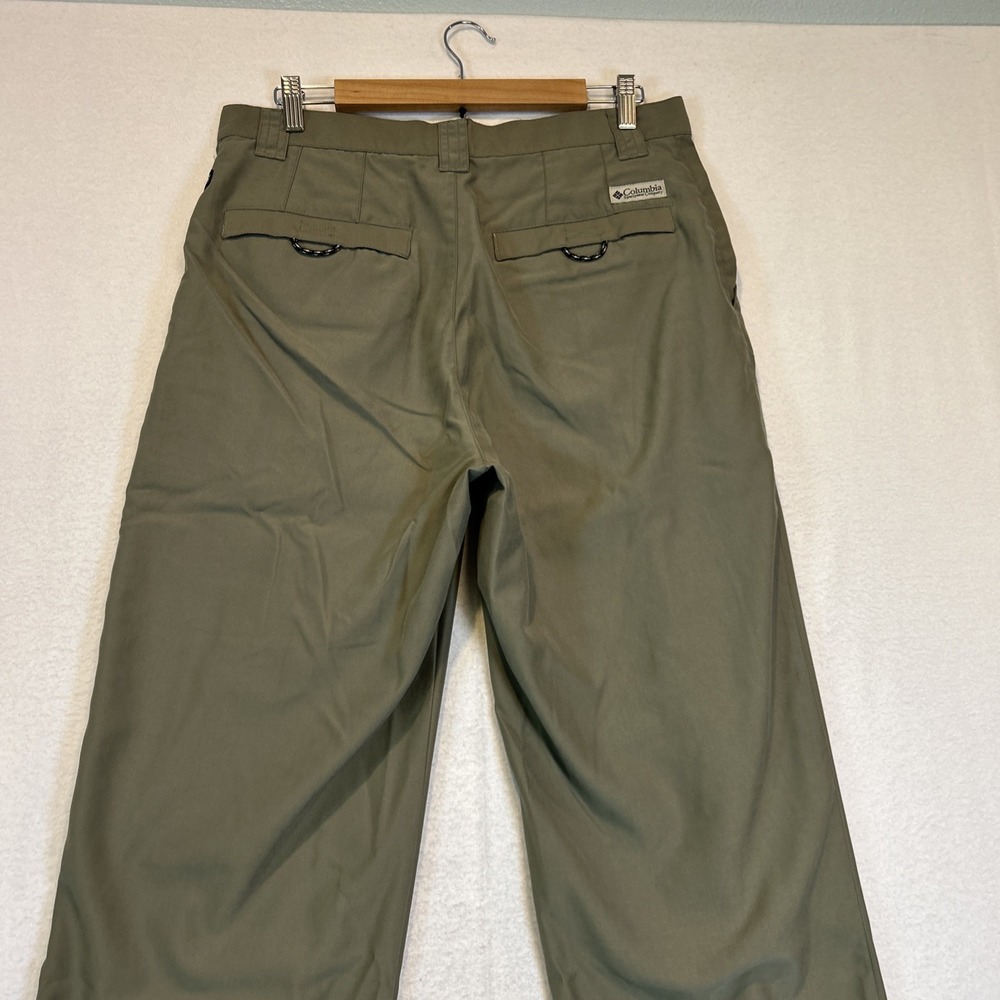 Columbia GRT Pants Mens 34x30 Beige Pleated Outdoor Hiking Fishing Gorpcore - Picture 7 of 11